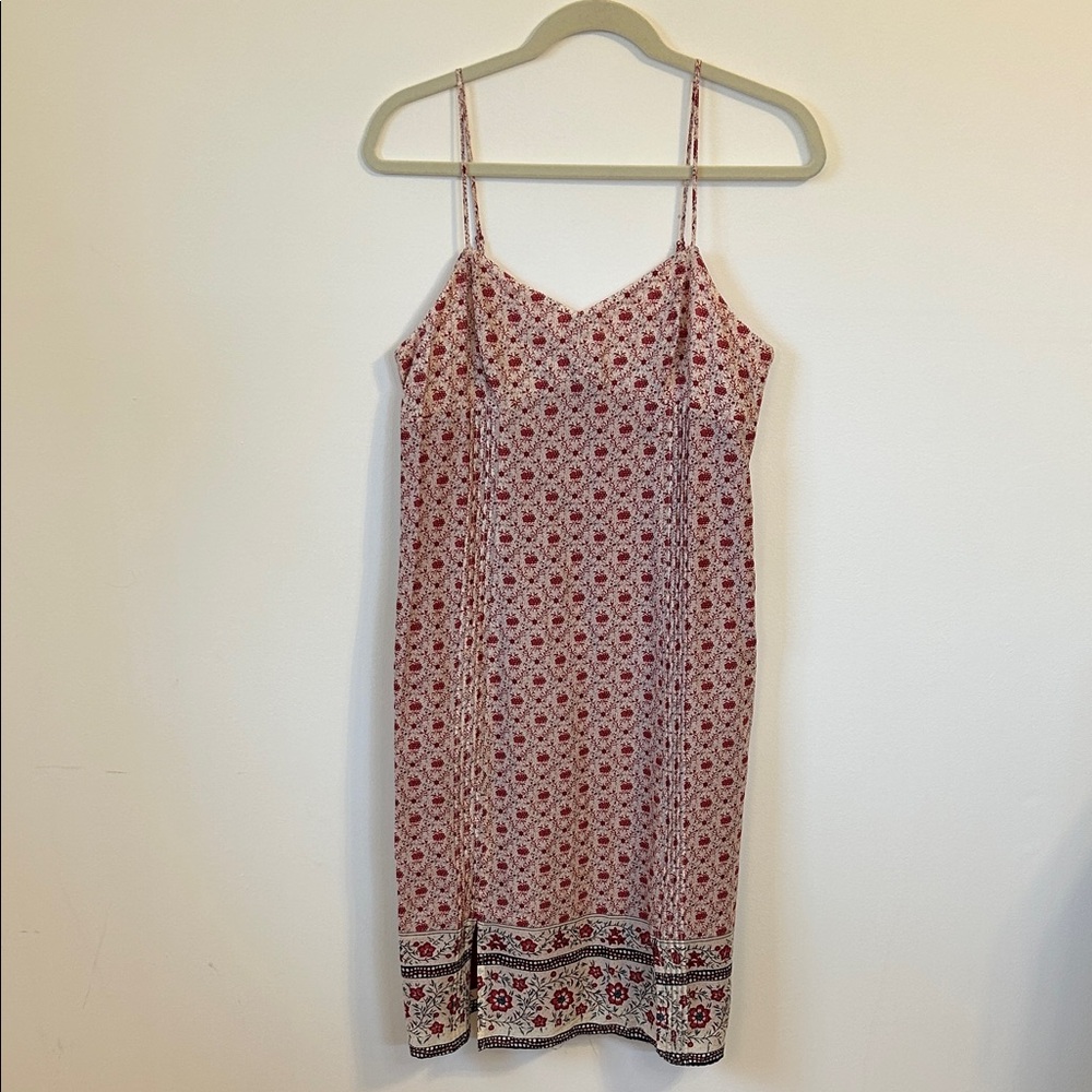 Y2K Vintage American Eagle Floral Print Spaghetti Strap Slip Dress